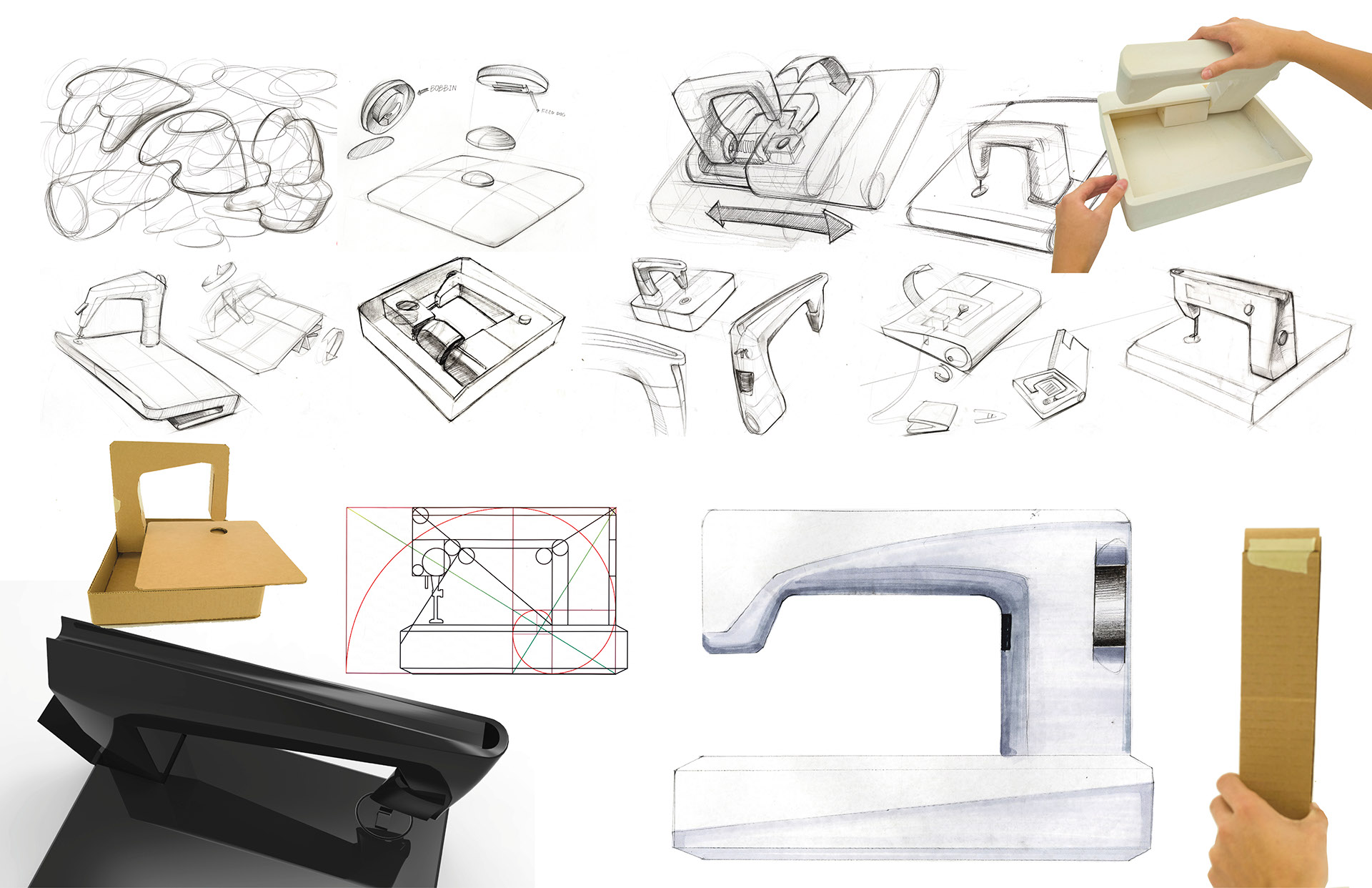 Sewing machine，pretty，removable，Receive，Box，Save space，