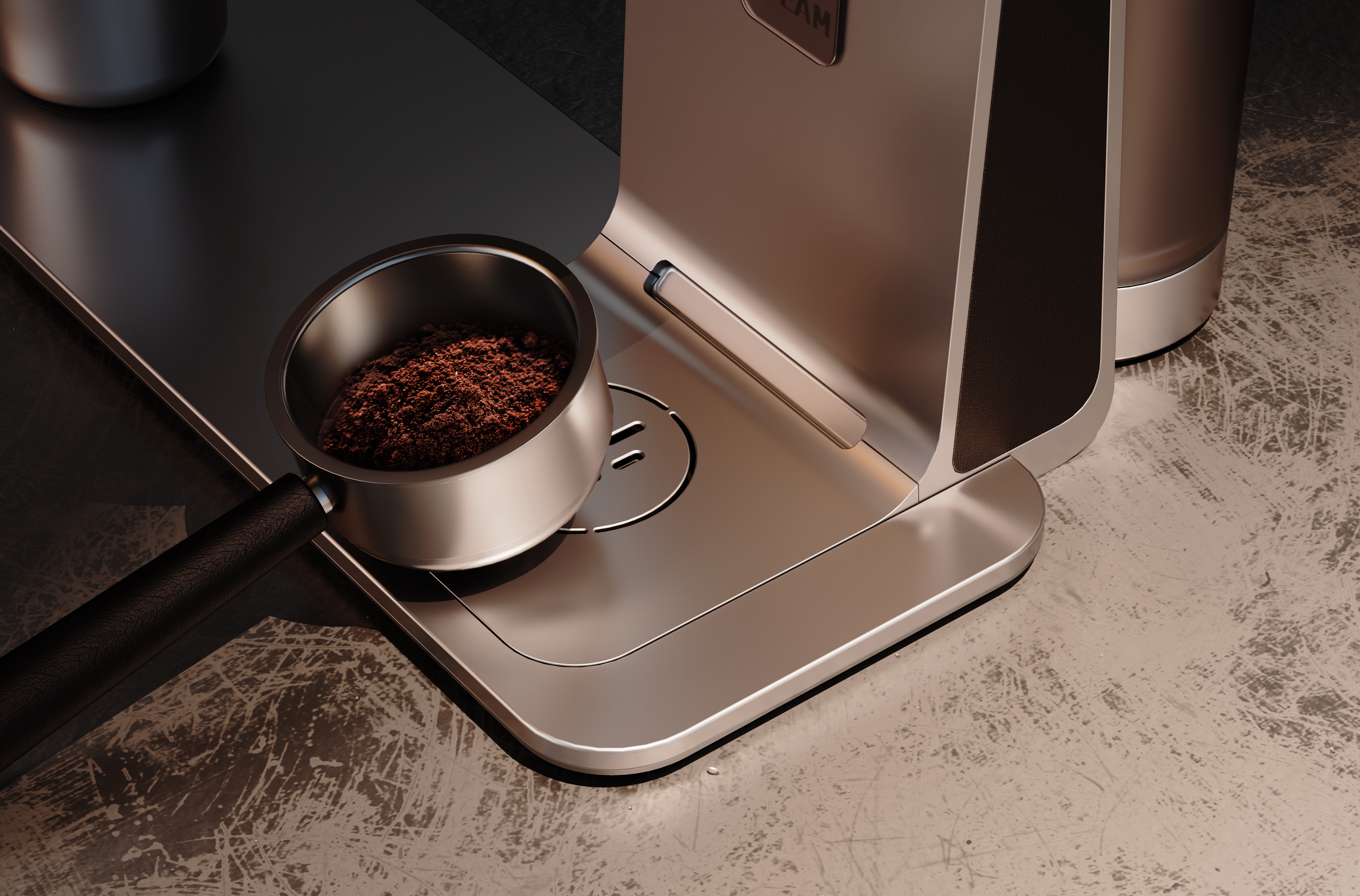 grind，Coffee machine，Metal master，The imprint of things Innovative design，