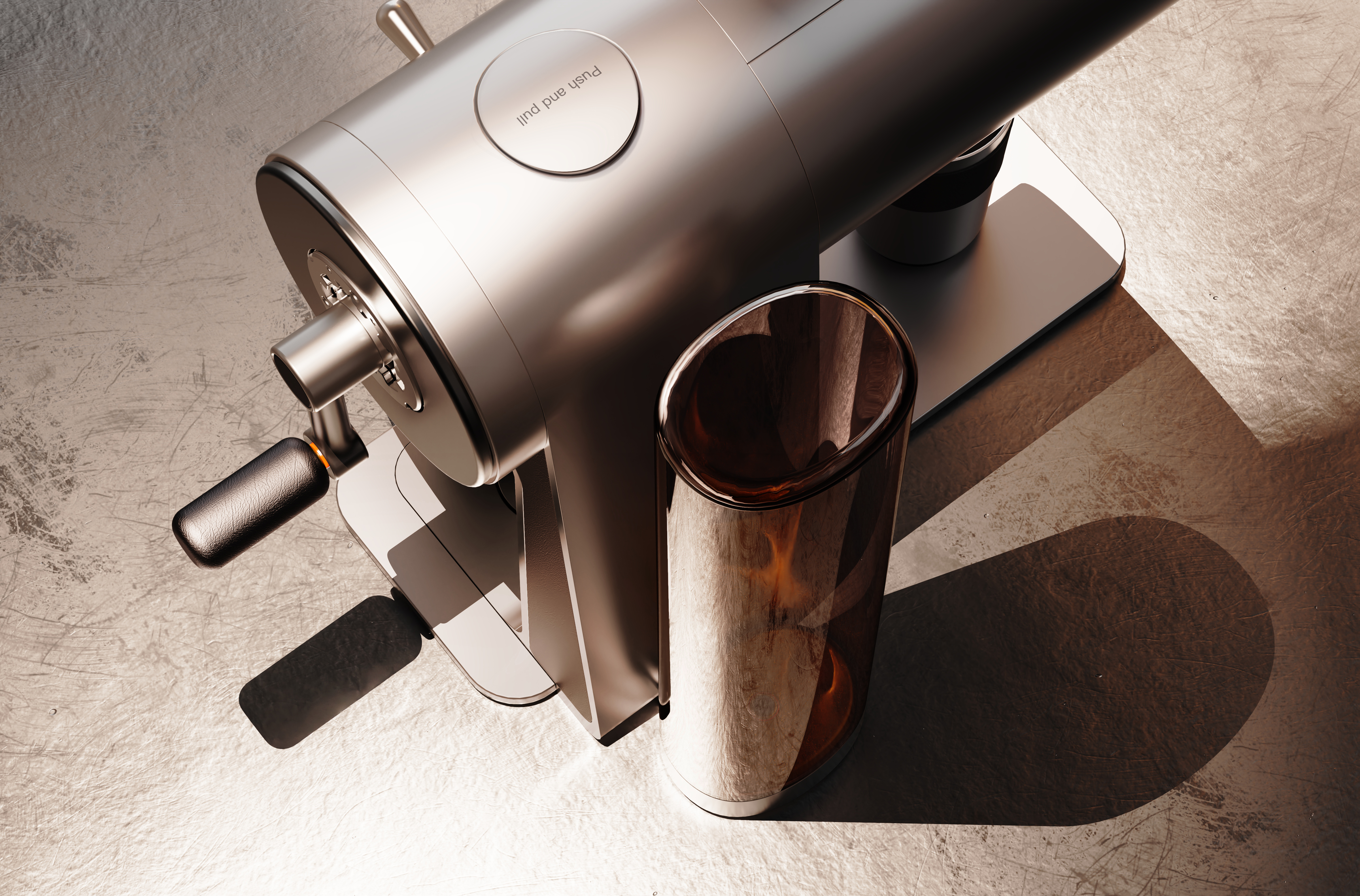 grind，Coffee machine，Metal master，The imprint of things Innovative design，