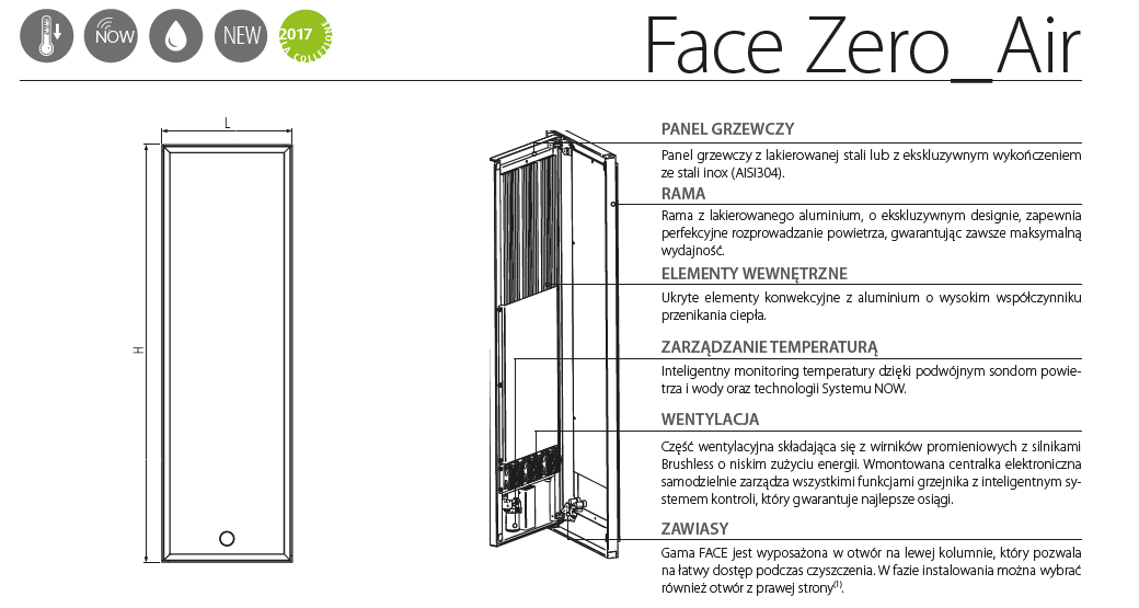 atmosphere，Simplicity，concise，Flat wall，radiator，2017 red dot，