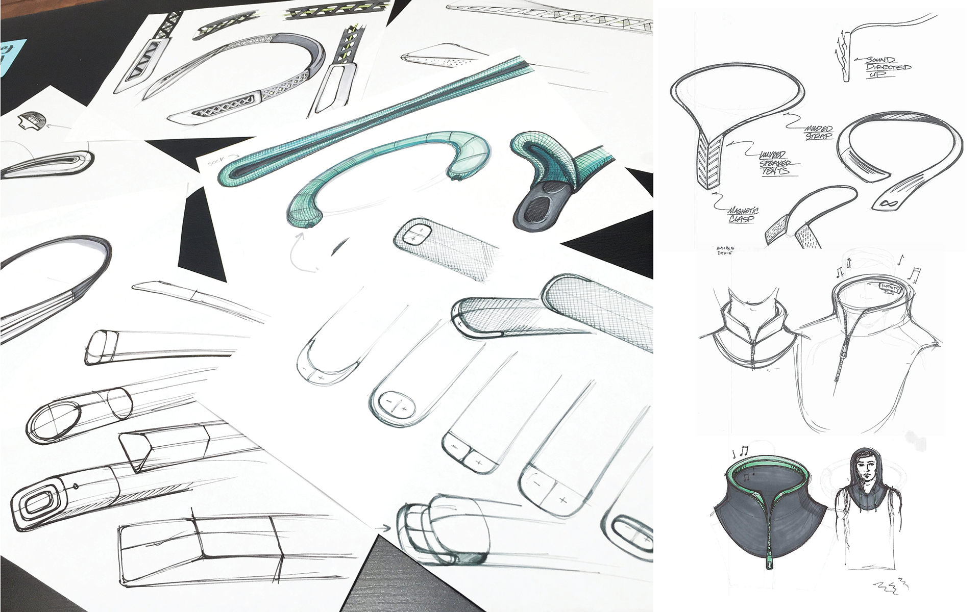 Neck hanging type，Bluetooth headset，Wearable，convenient，immersive experience ，