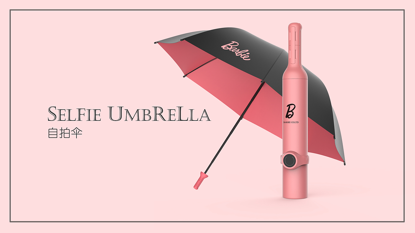 outdoors，Umbrella，selfie，Intelligent device，