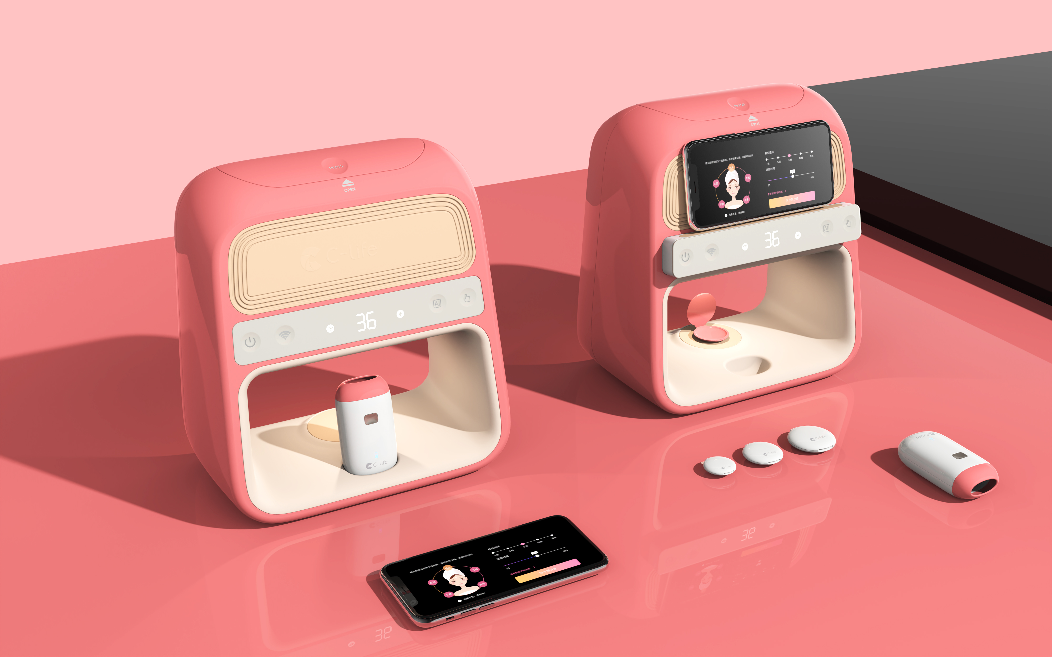 Smart home，Medical cosmetology，Beauty instrument，concept，