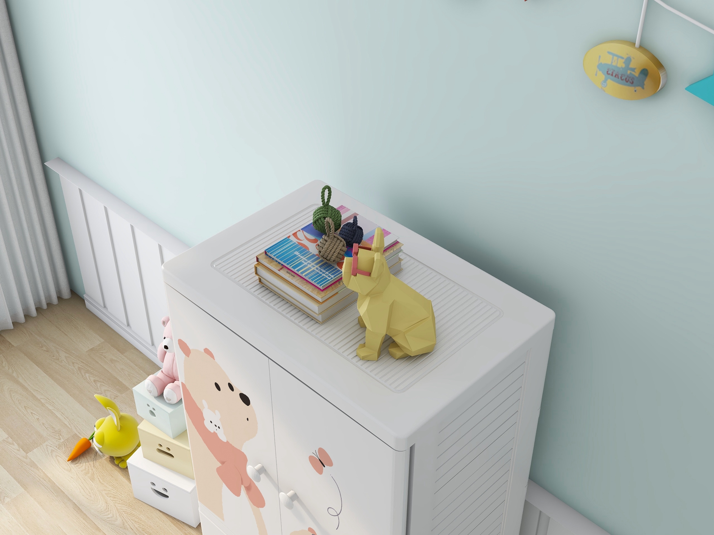 Storage cabinet，Cartoon，Storage box，