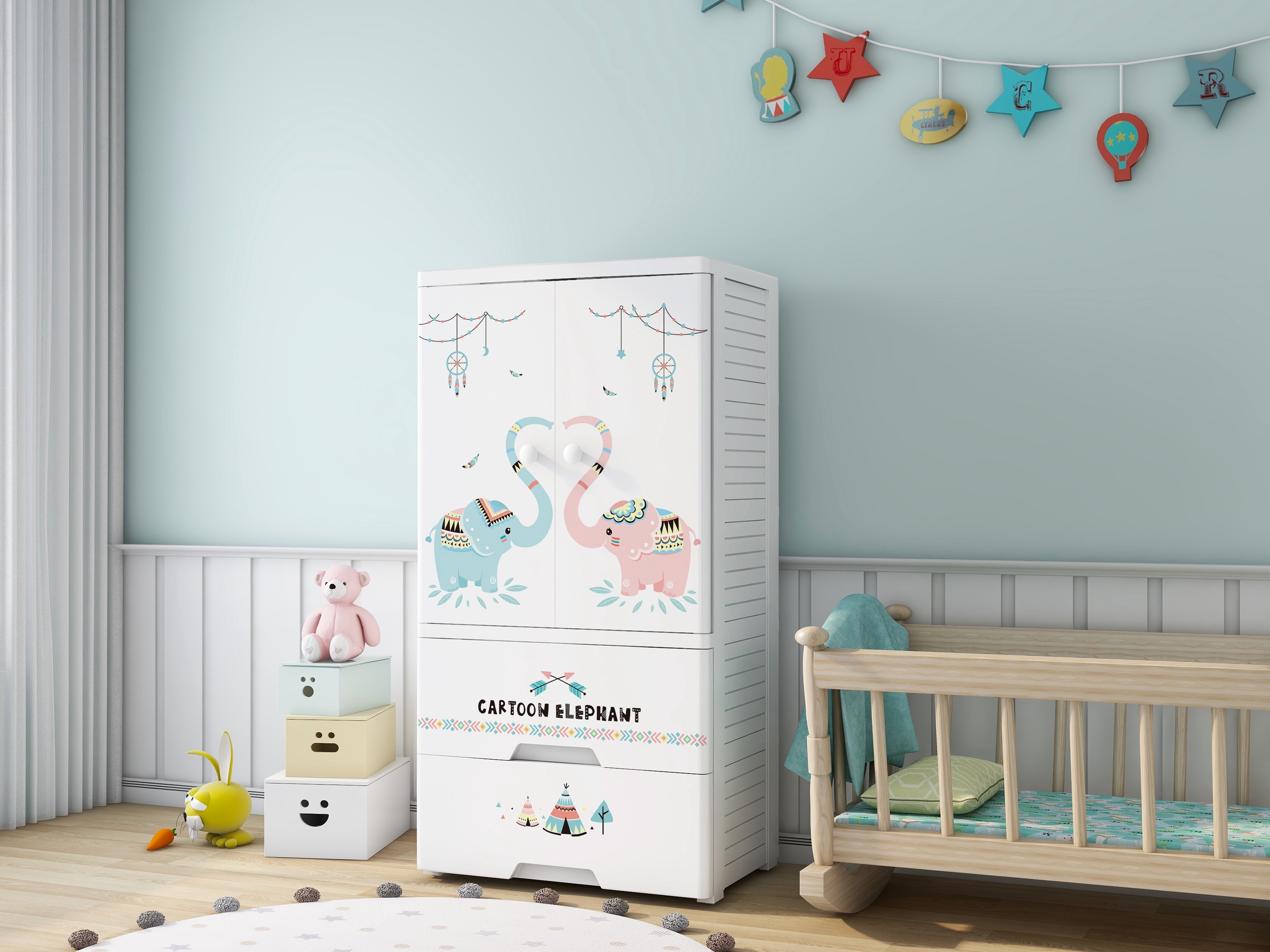 Storage cabinet，Cartoon，Storage box，