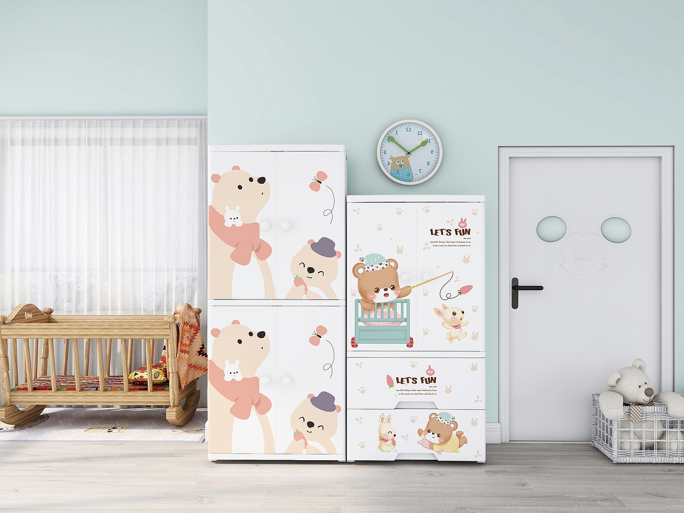 Storage cabinet，Cartoon，Storage box，