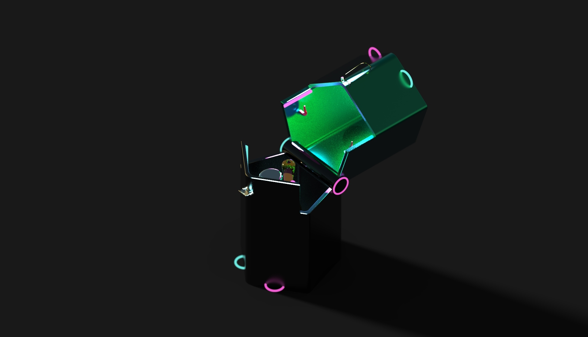 Inclined shoulder bag，Cyberpunk，