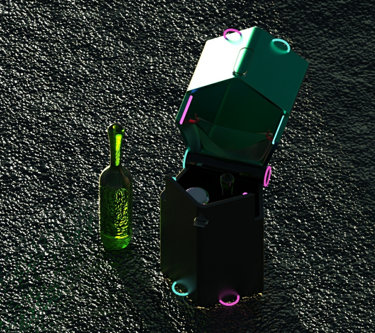 Inclined shoulder bag，Cyberpunk，