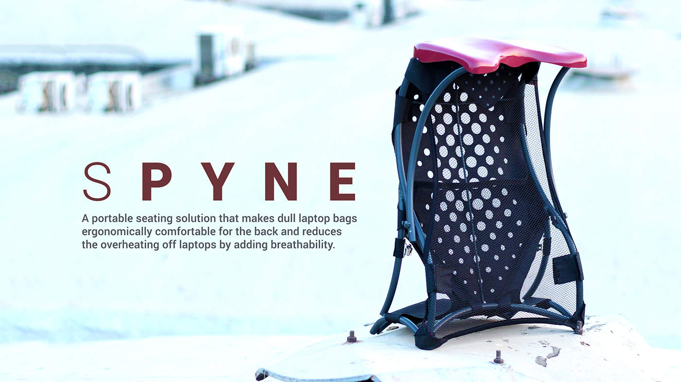 Spyne，Cool red，Portable，chair，