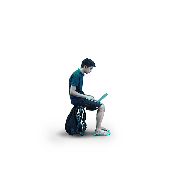 Spyne，Cool red，Portable，chair，