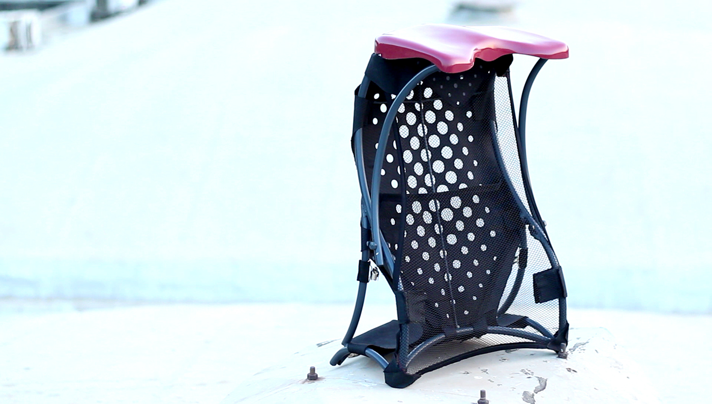 Spyne，Cool red，Portable，chair，