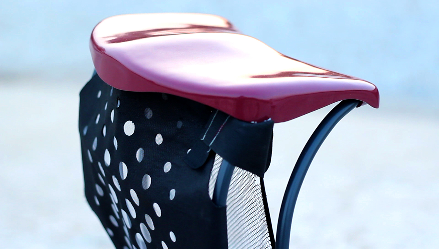 Spyne，Cool red，Portable，chair，