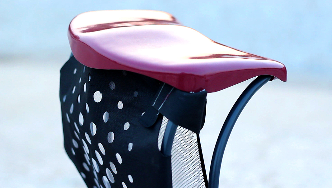 Spyne，Cool red，Portable，chair，