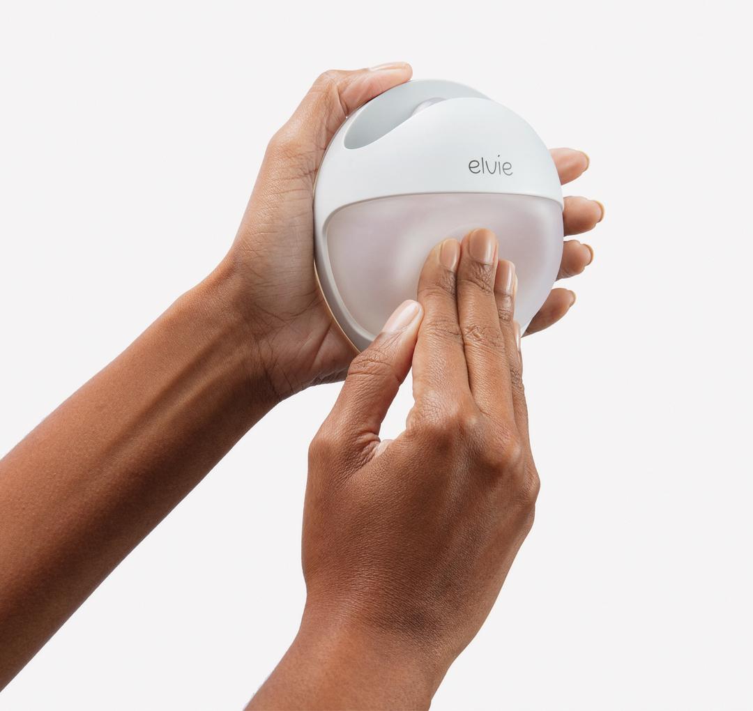 2021 red dot product design award，Elvie Curve，silica gel，Breast pump，