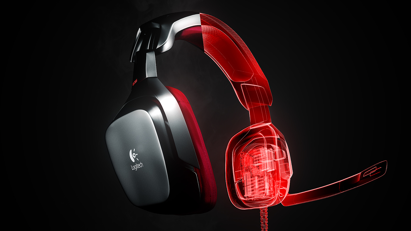 Electronics，Render，X-ray，Cool，Game headset，Logitech，