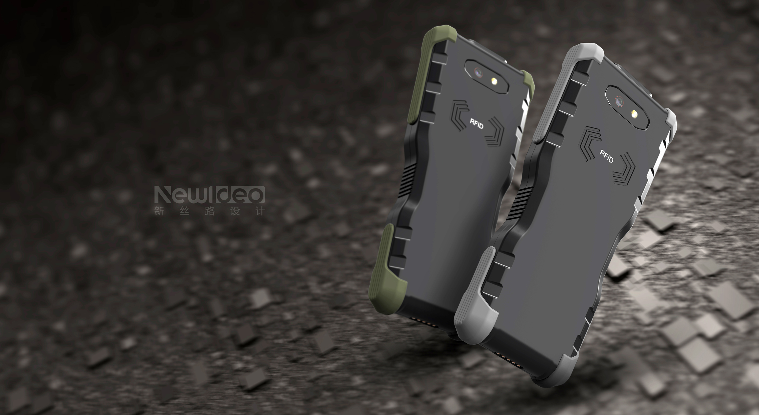 Professional equipment，ID design，Appearance design，Handheld terminal，Tough，