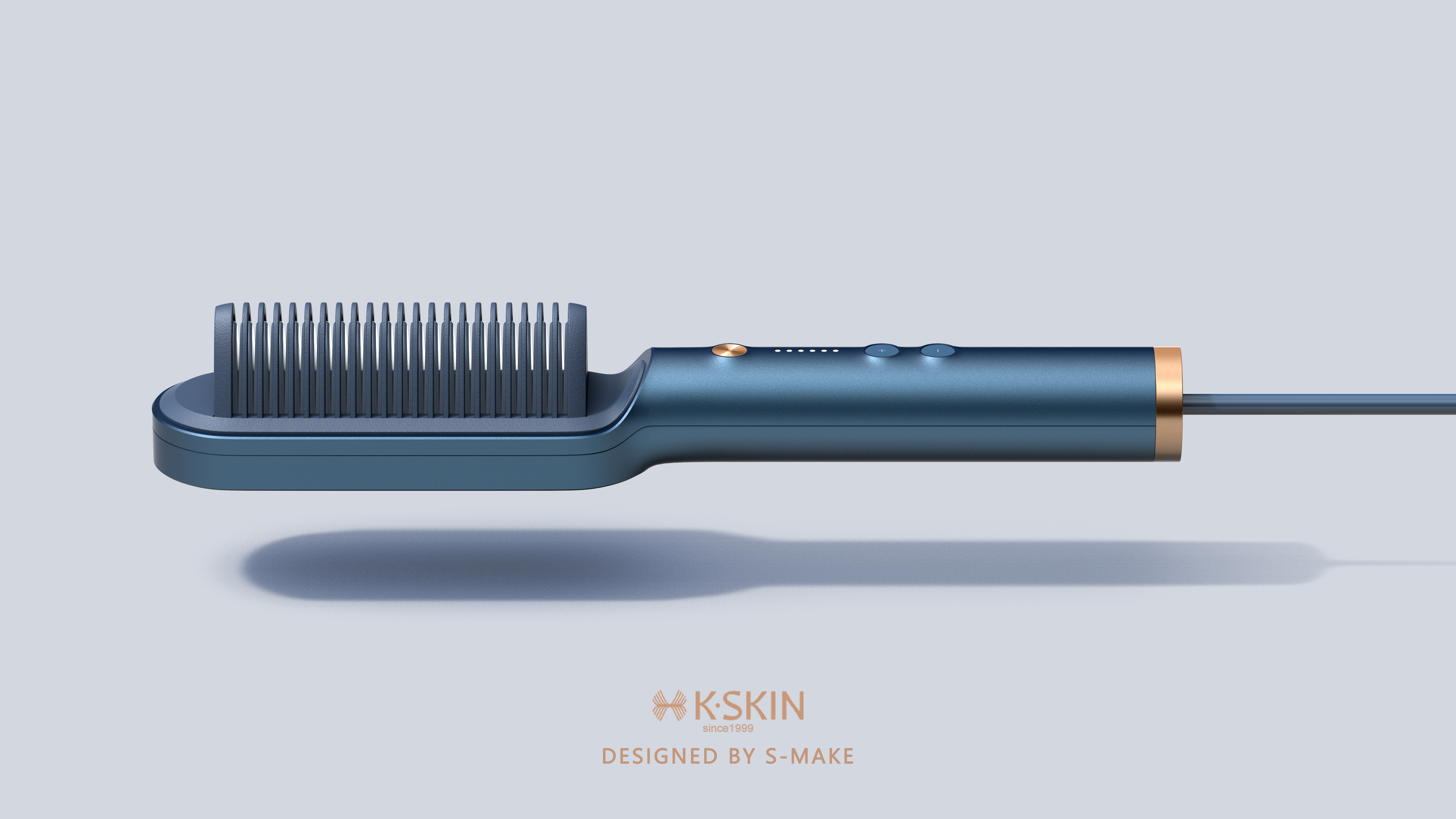 Design of golden rice straight hair comb，