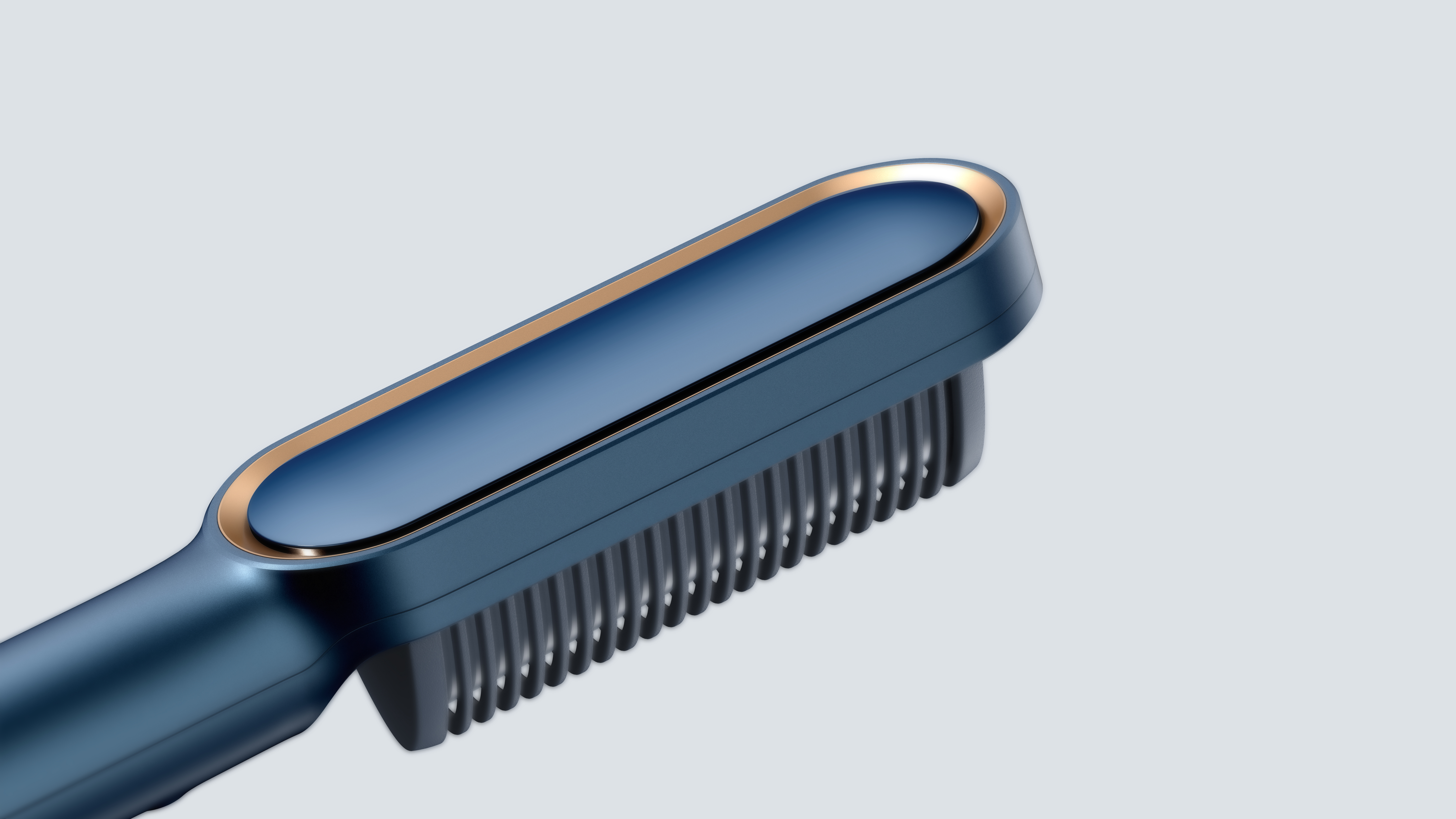 Design of golden rice straight hair comb，