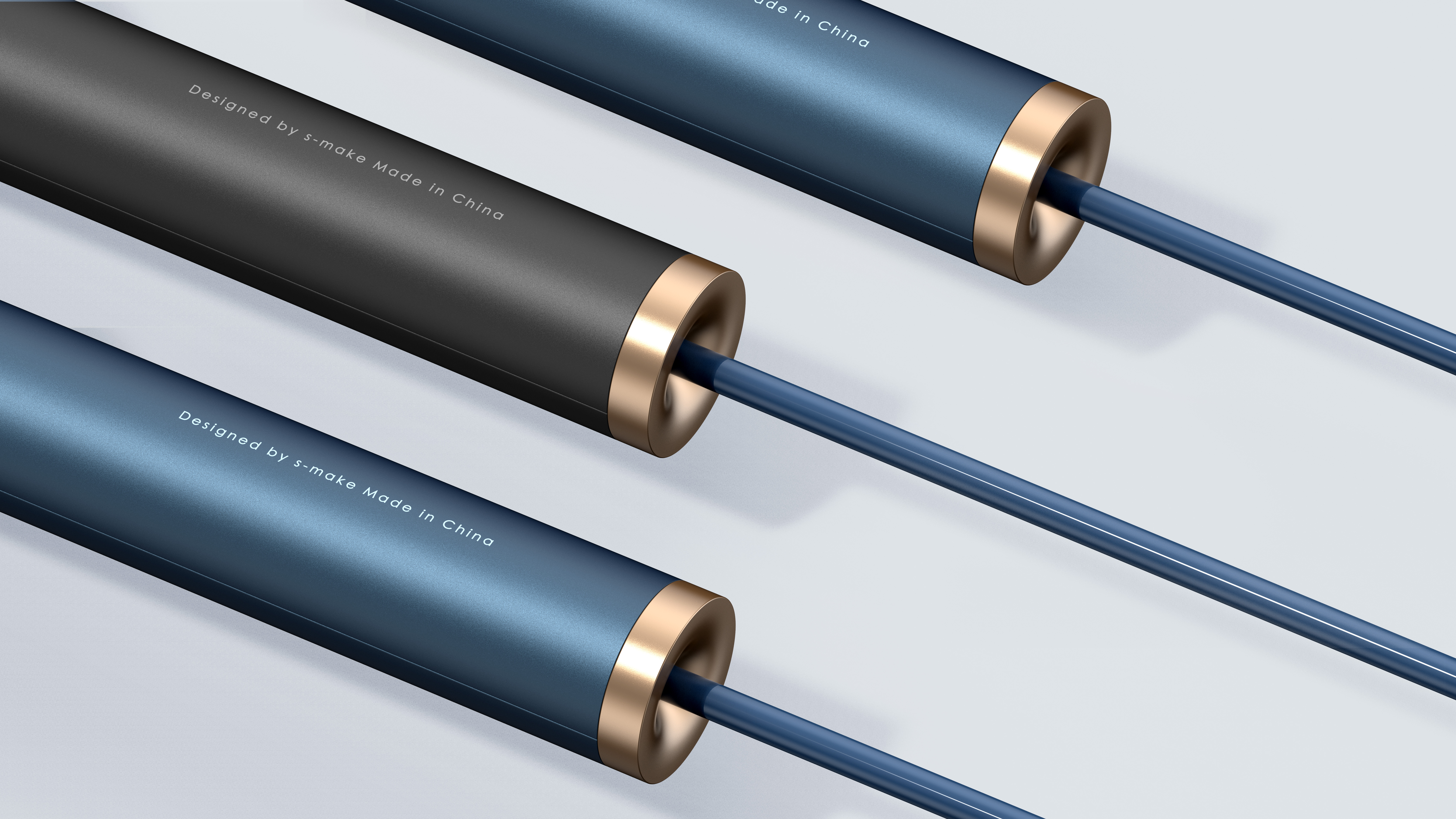 Design of golden rice straight hair comb，