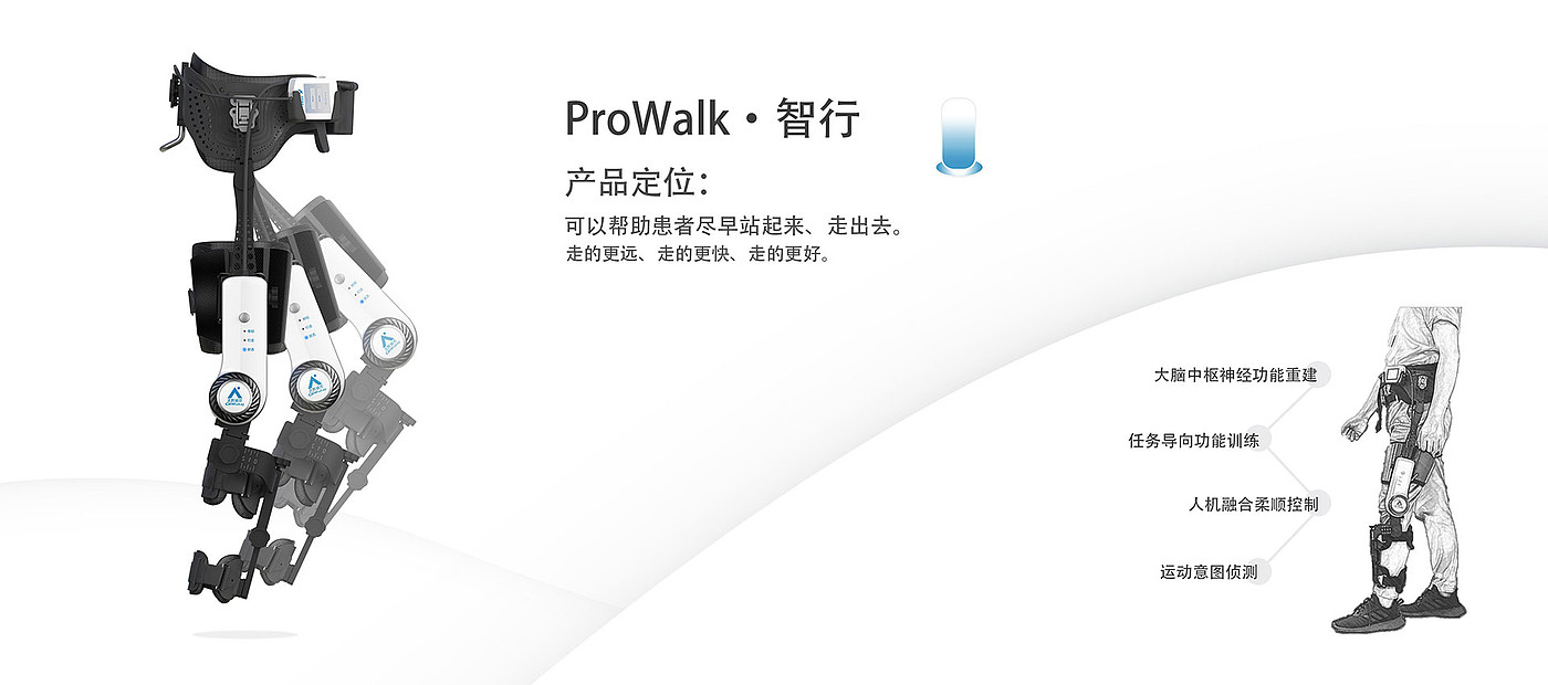 Rehabilitation Exoskeleton Robot，medical apparatus and instruments，ProWalk，2021 red dot product design award，
