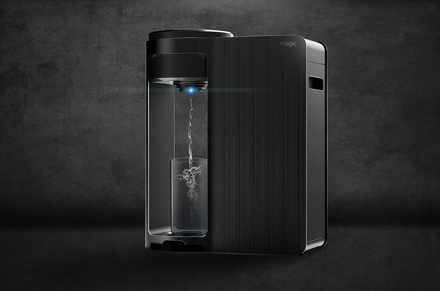 black，magic，Water purifier，clean，fresh，mountain，peak，