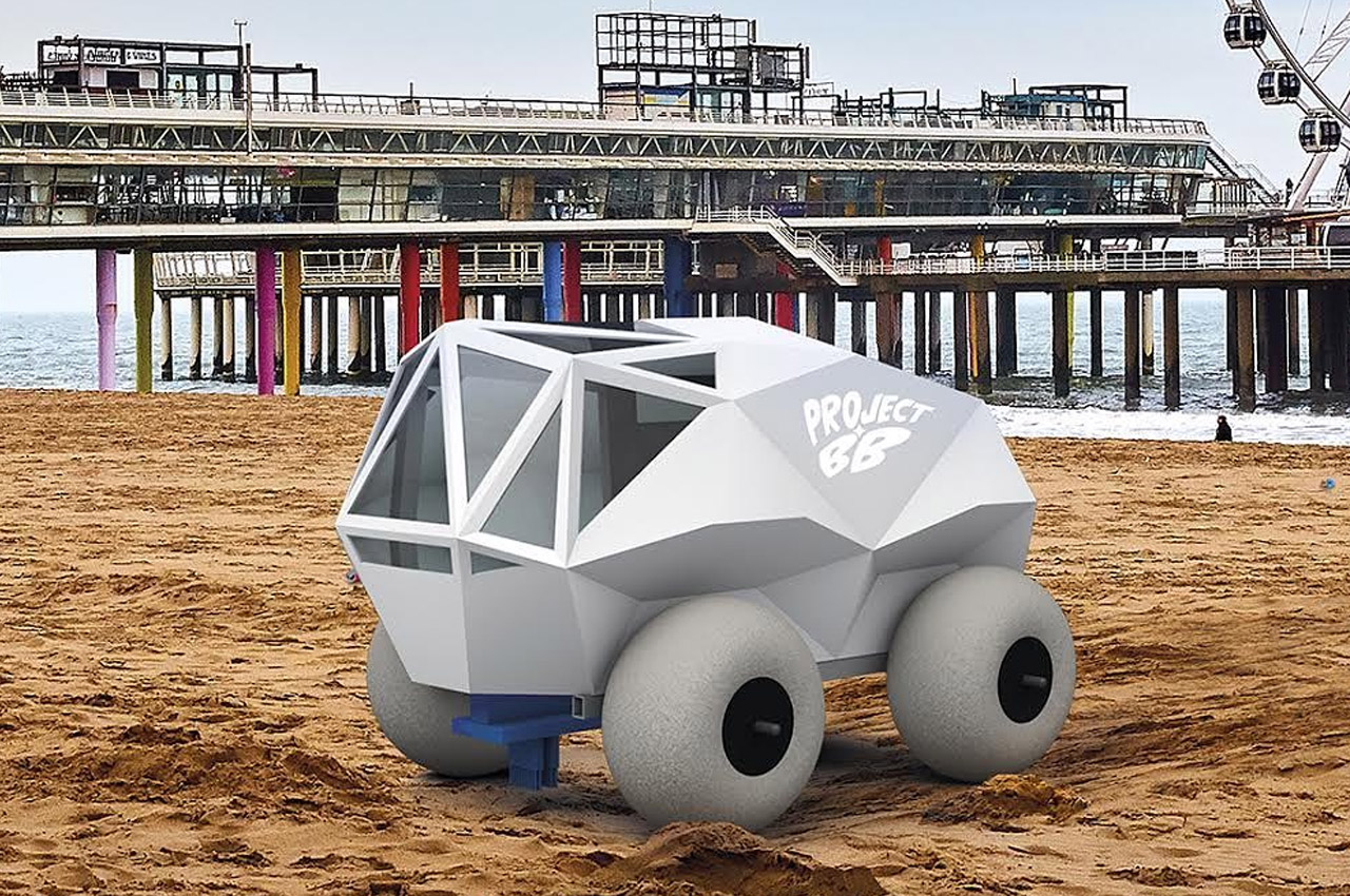 这台微软驱动的人工智能机器人清理海滩上乱扔的烟蒂