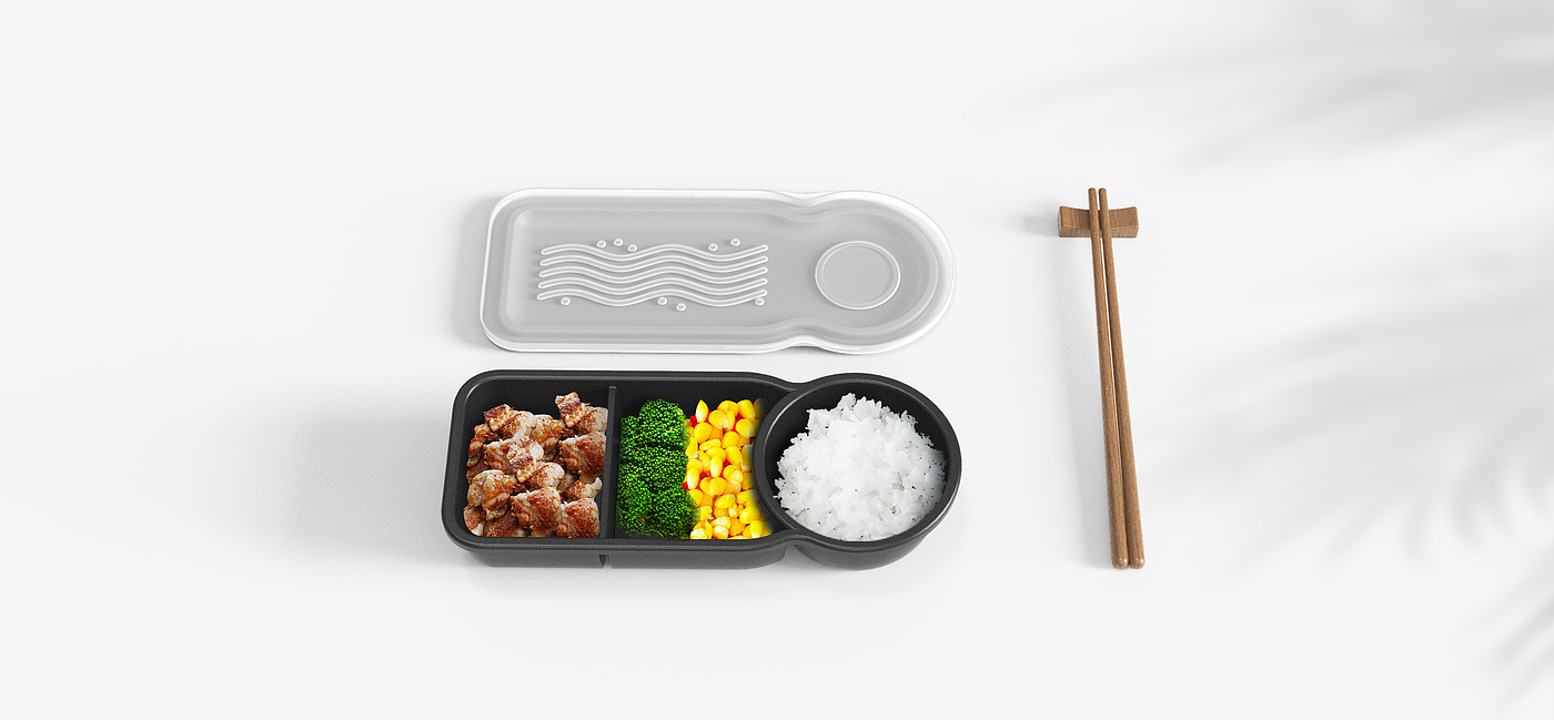 Takeout lunch box，Appearance design，Light food，Lunch box，