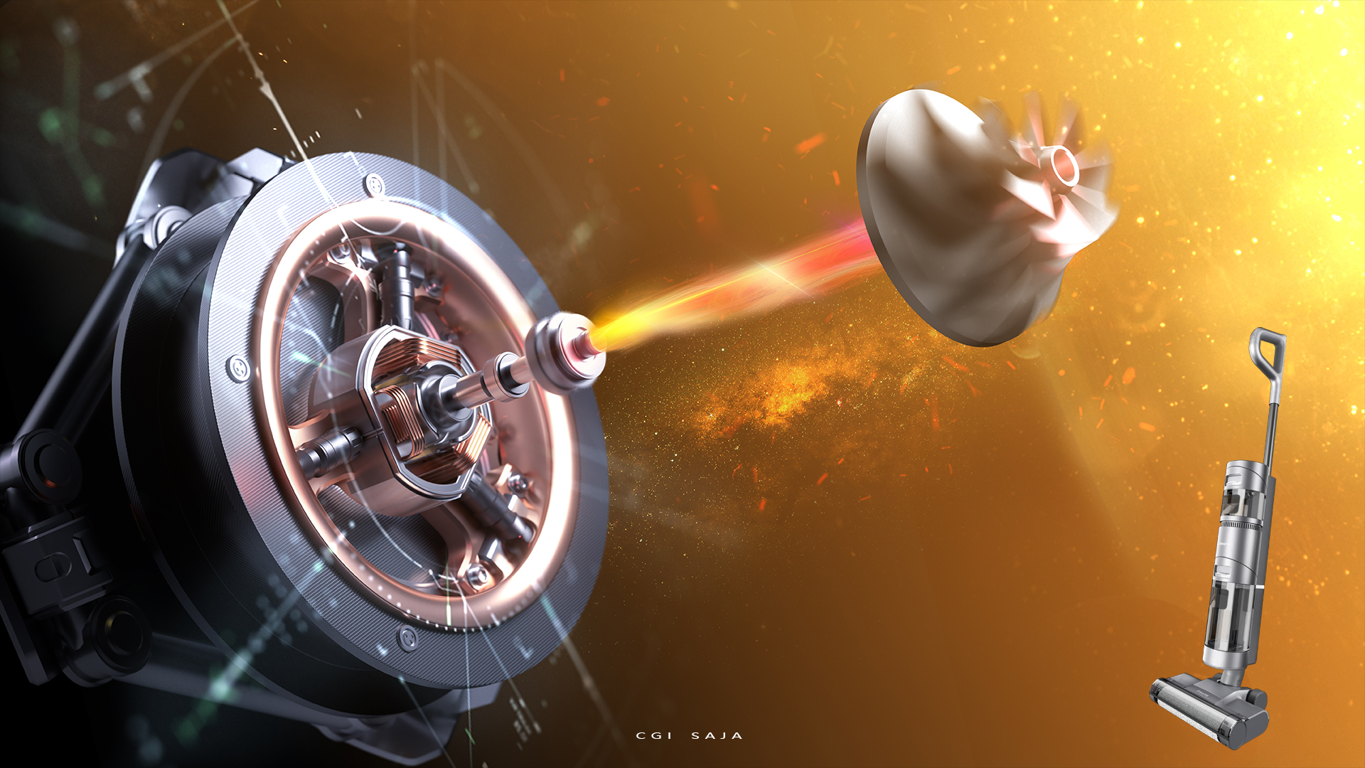 Washing machine，sweeping machine，Product rendering，cgi，