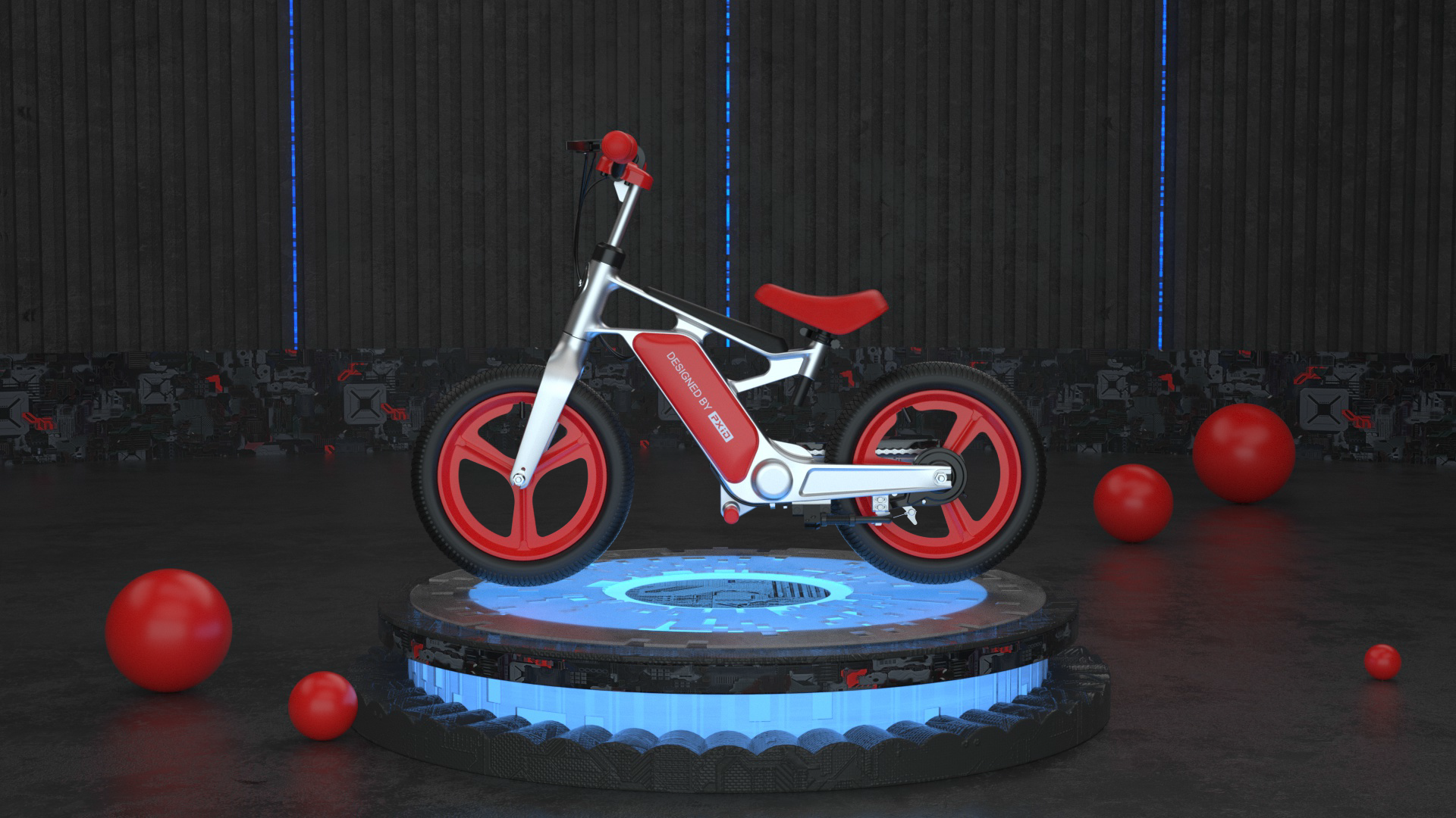 Video animation，3D display，Children's power assisted scooter，Creative video，Sense of science and technology，