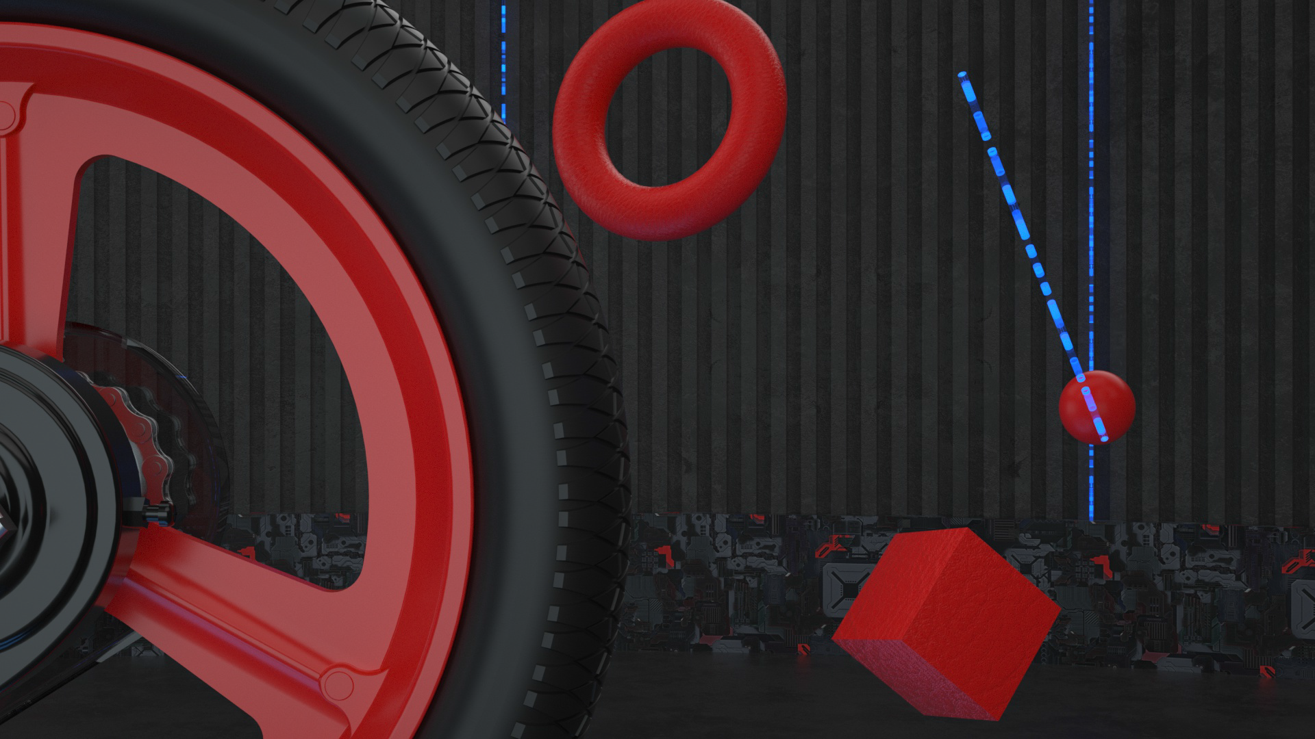 Video animation，3D display，Children's power assisted scooter，Creative video，Sense of science and technology，