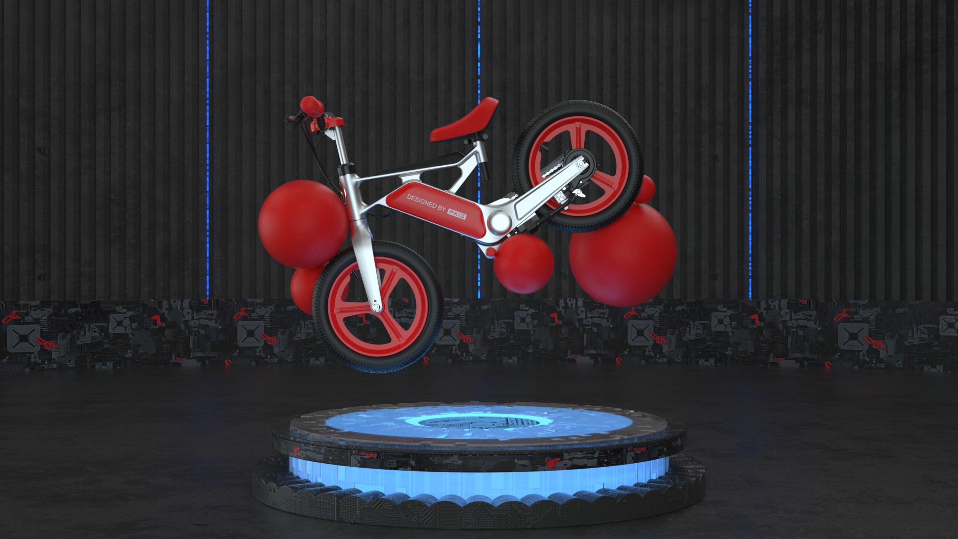 Video animation，3D display，Children's power assisted scooter，Creative video，Sense of science and technology，