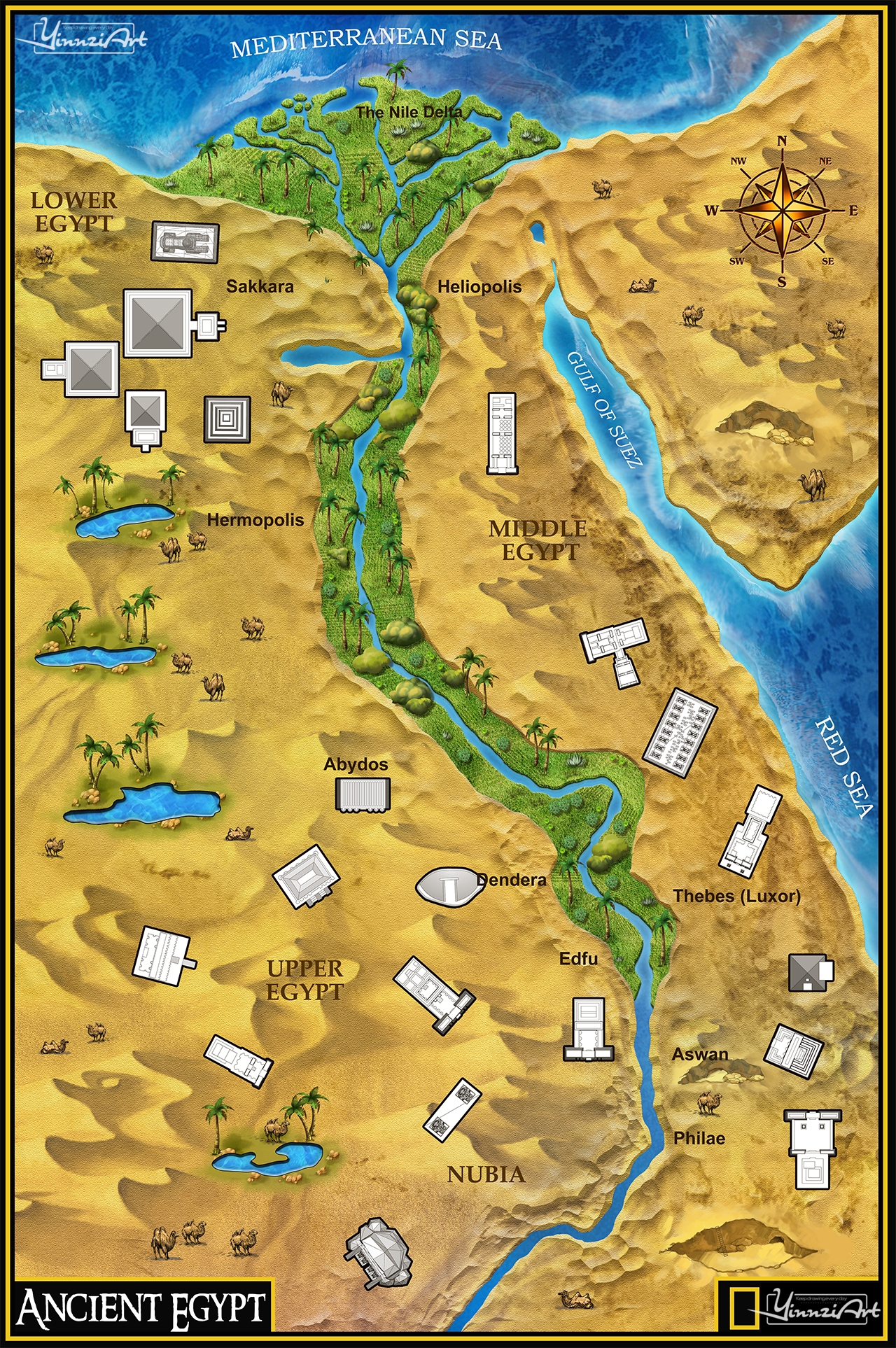 Original painting，Illustration，poster，Game original，City illustration，Map，Jigsaw puzzle，