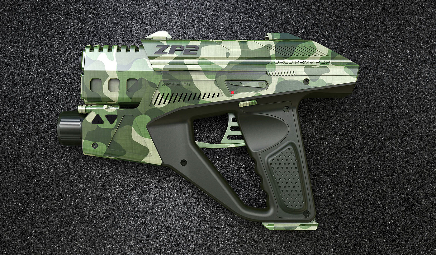 Game props，3D modeling，Rendering Design，Pistol，Assault gun，