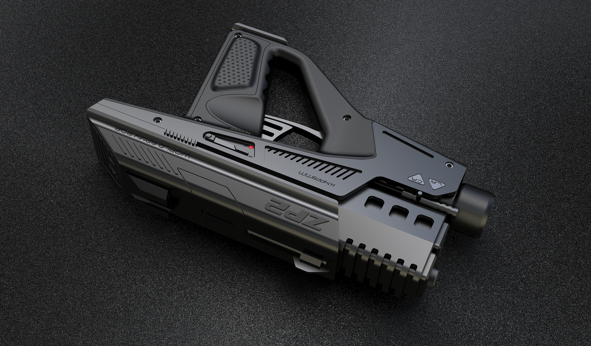 Game props，3D modeling，Rendering Design，Pistol，Assault gun，