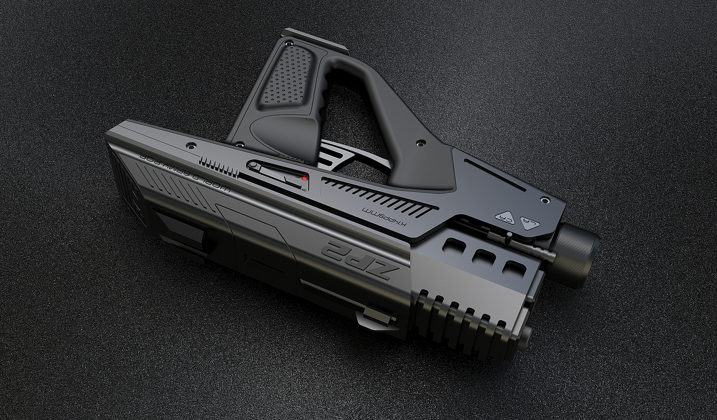 Game props，3D modeling，Rendering Design，Pistol，Assault gun，