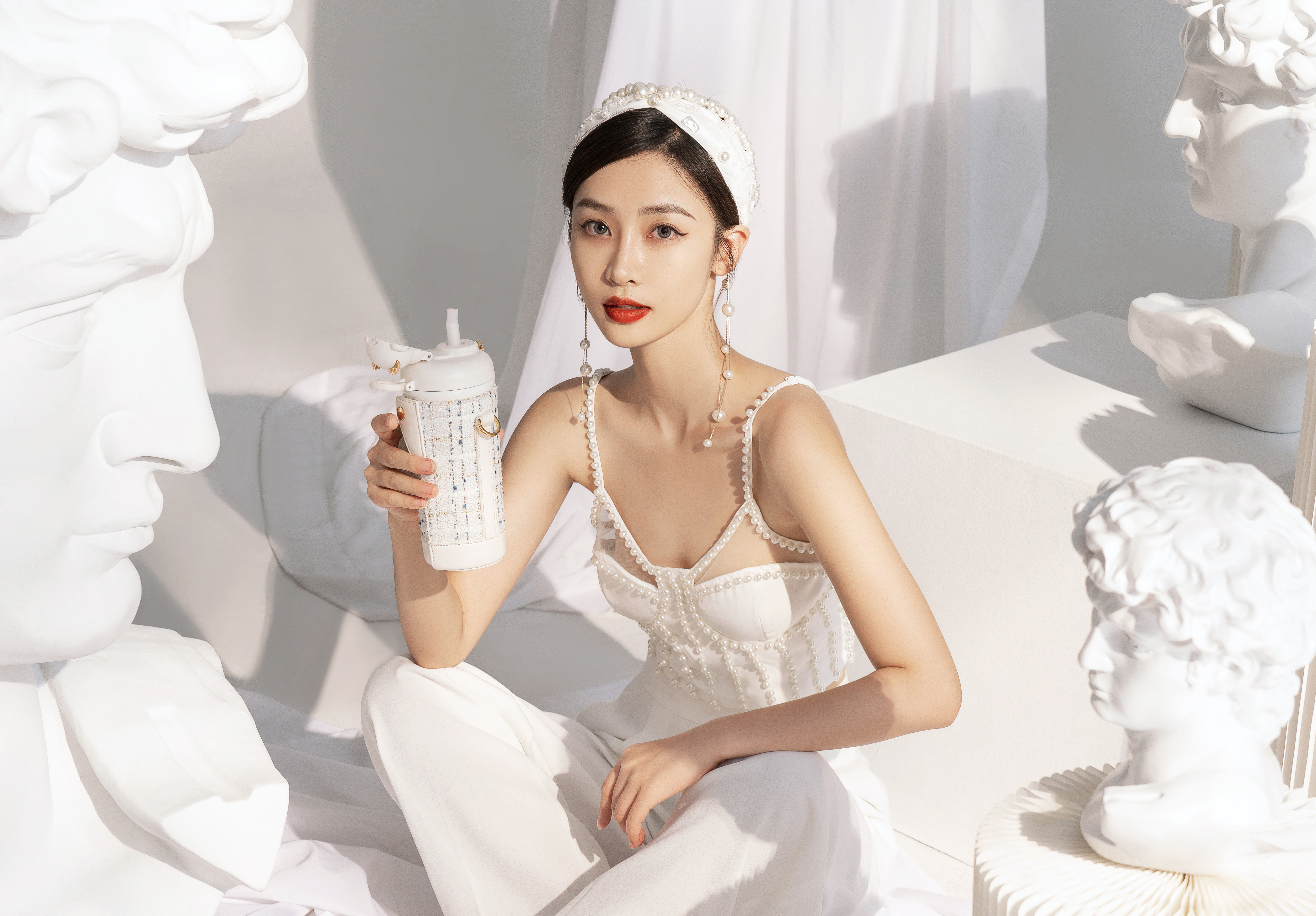 Straw cup，tide，young，fashion，female sex，Sense of accessories，