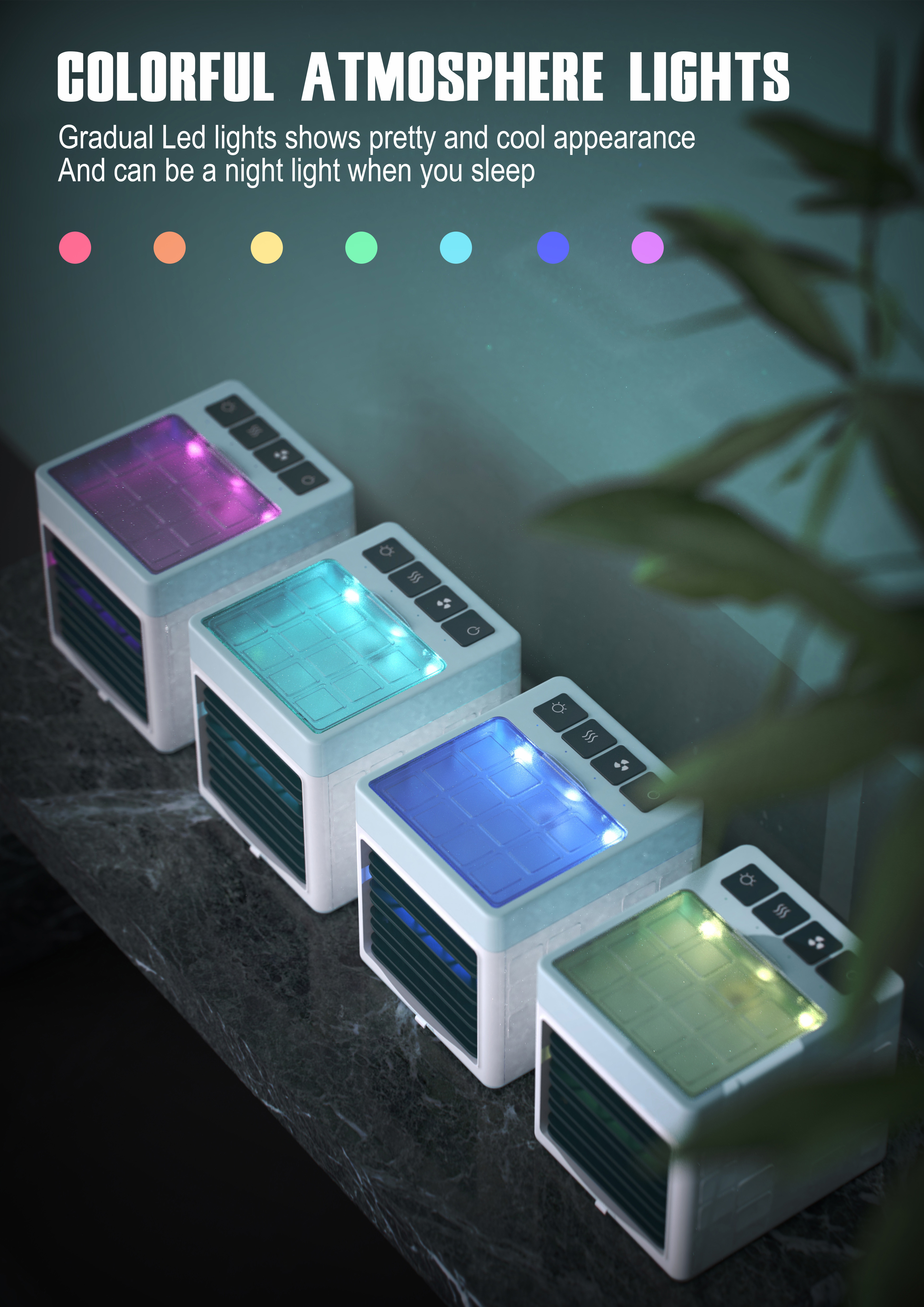 Small fan，Humidifier，product design，Humidification fan，Cooling fan，Desktop fan，ice block，