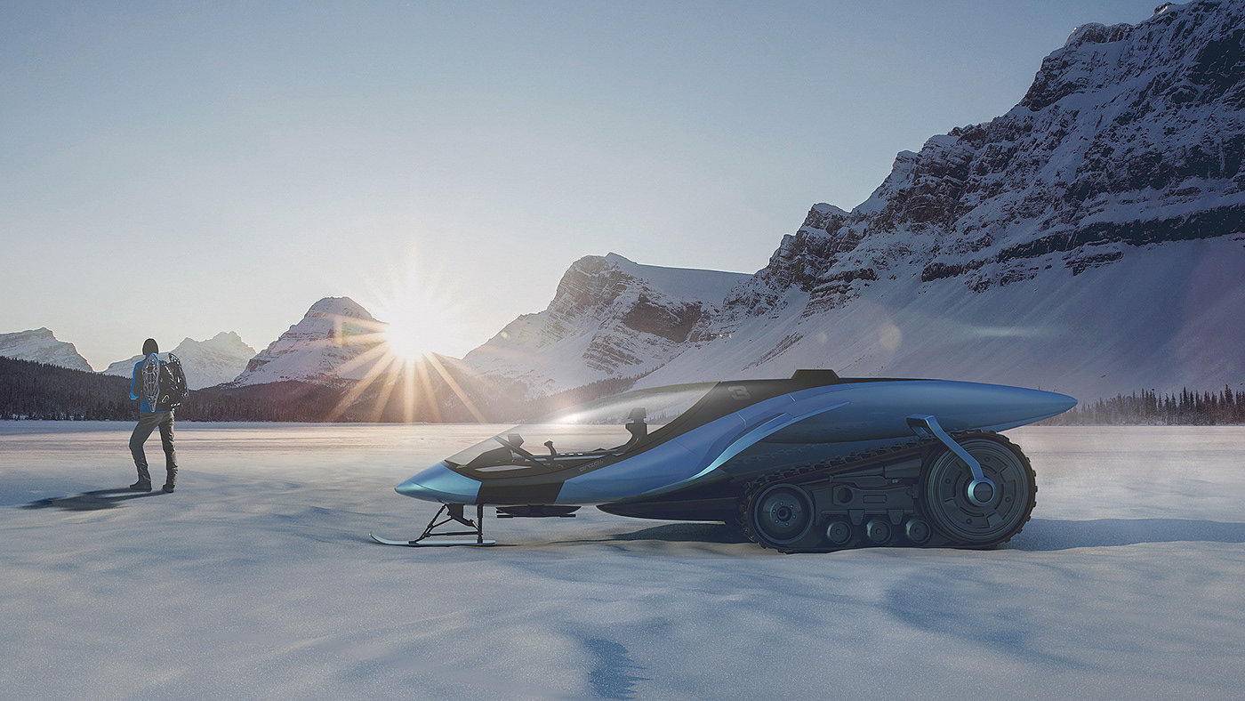 Snowmobile，conceptual design，Snowmobile，
