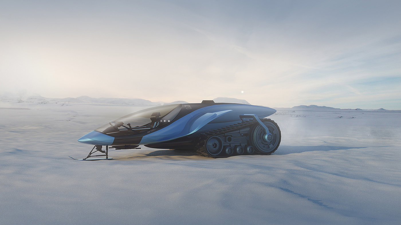 Snowmobile，概念设计，雪地车，