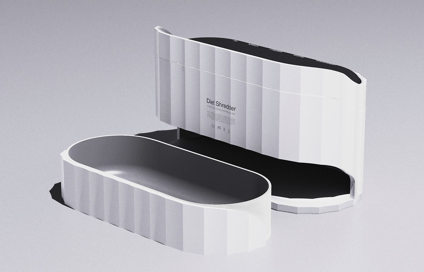 Diet Shredder，grinder，white，