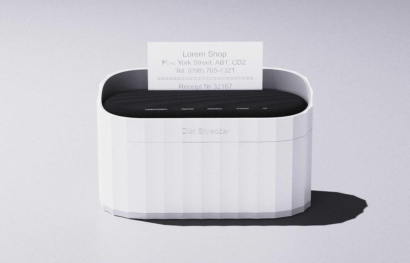 Diet Shredder，grinder，white，