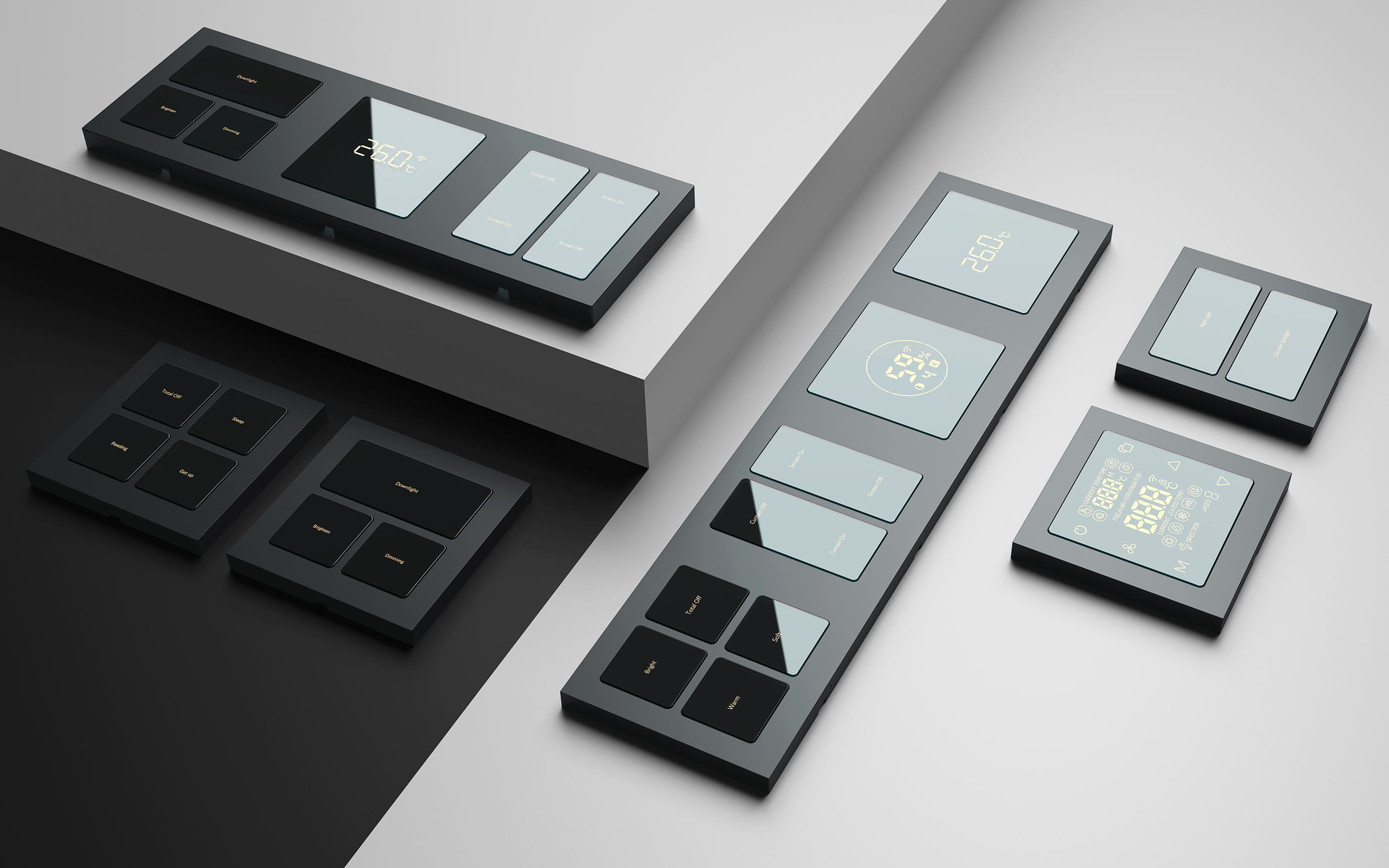 Haydn Series，Intelligent switch panel，Smart household products，2021 red dot product design award，