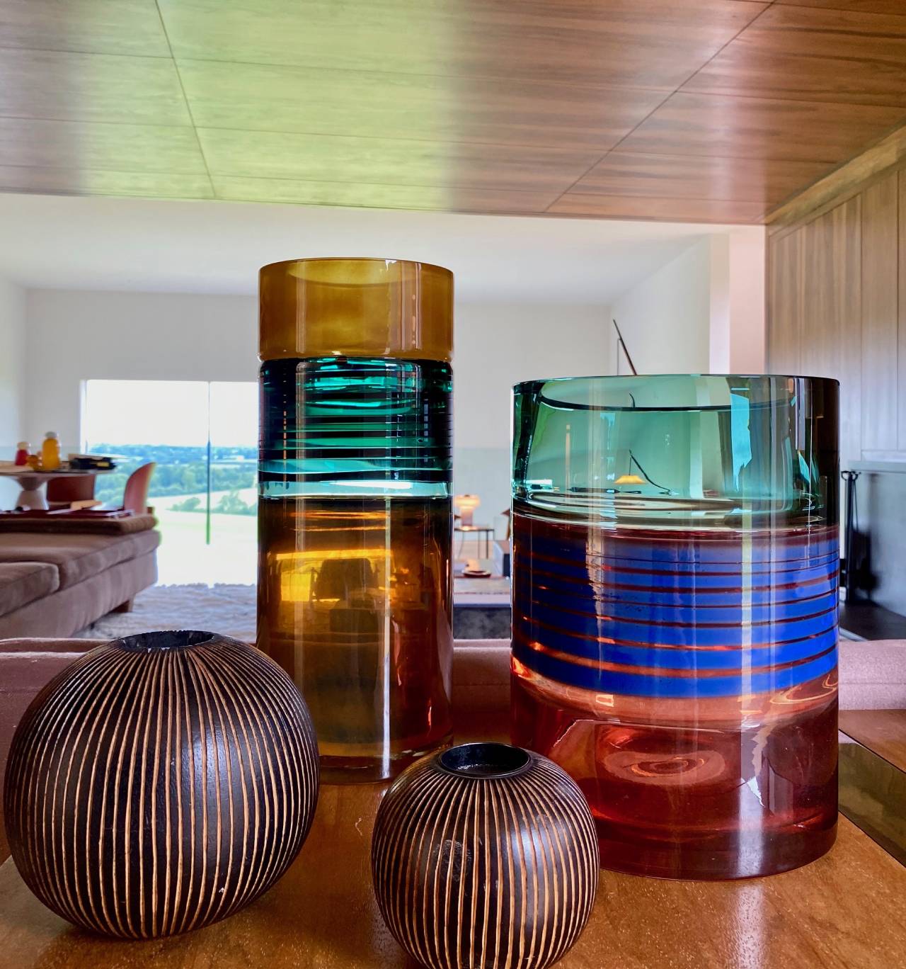 Glass products，Modern aesthetics，Blowing technology，A pleasant sight，2021 red dot product design award，