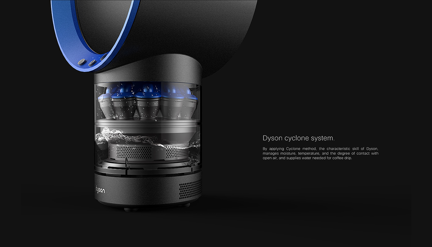 blue，concept，Coffee machine，dysone，Dyson，