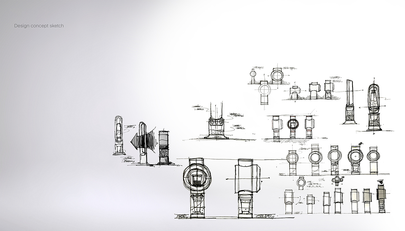 blue，concept，Coffee machine，dysone，Dyson，