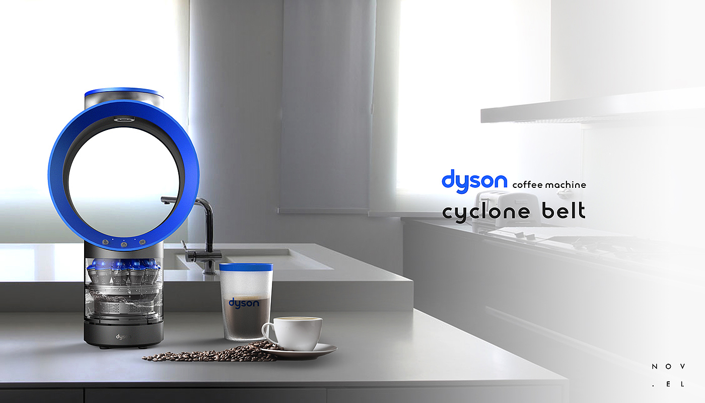 蓝色，概念，咖啡机，dyson，戴森，