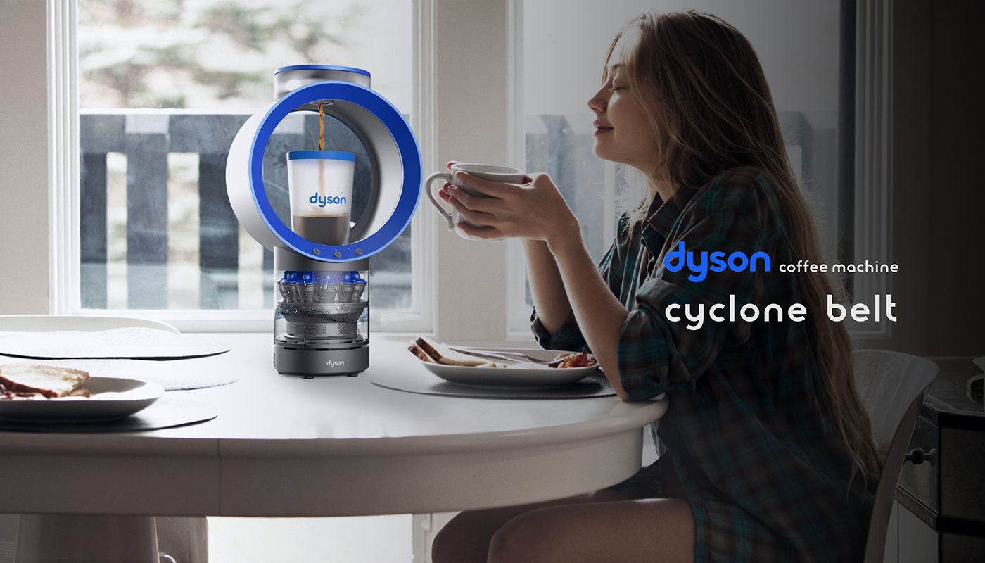 blue，concept，Coffee machine，dysone，Dyson，