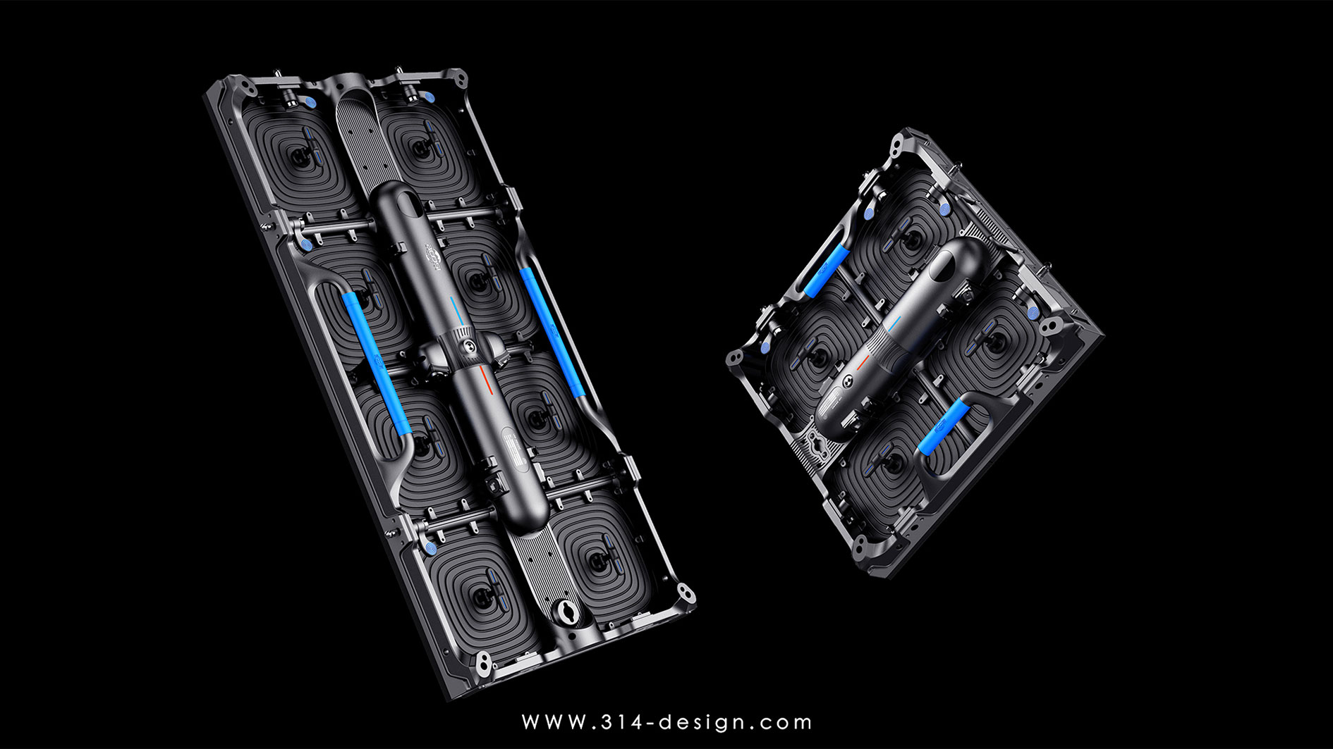 Quick packing，display，industrial equipment ，Rental screen，led，Three points and one thought industrial design，