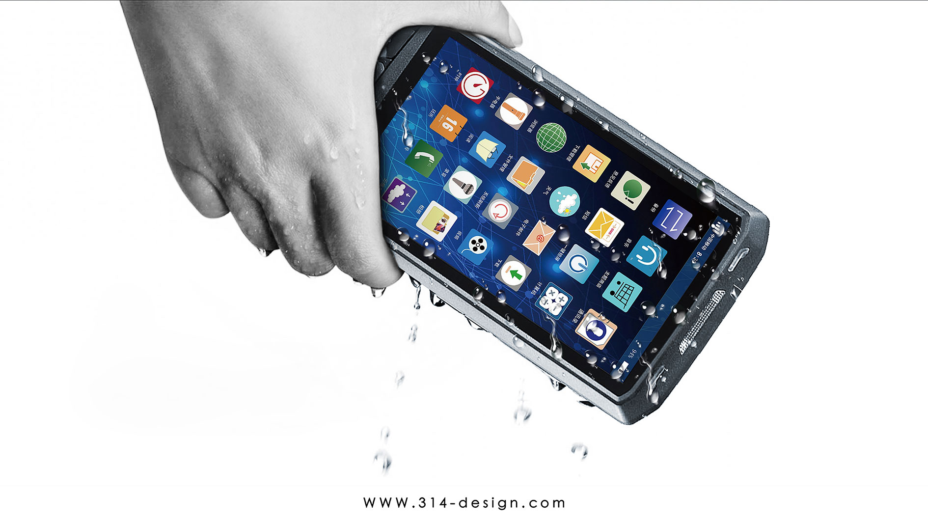 Scanner，Bar code scanning gun，Three point thinking design，