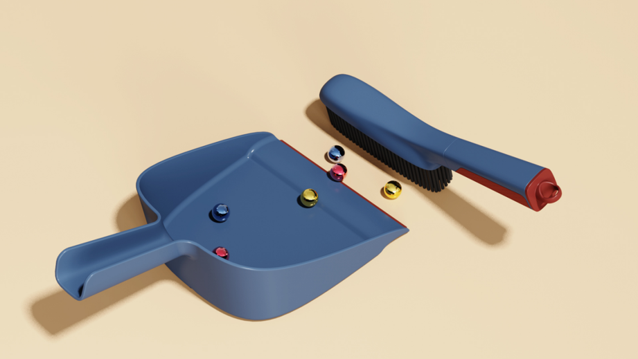 Broom，to work in an office，desktop，